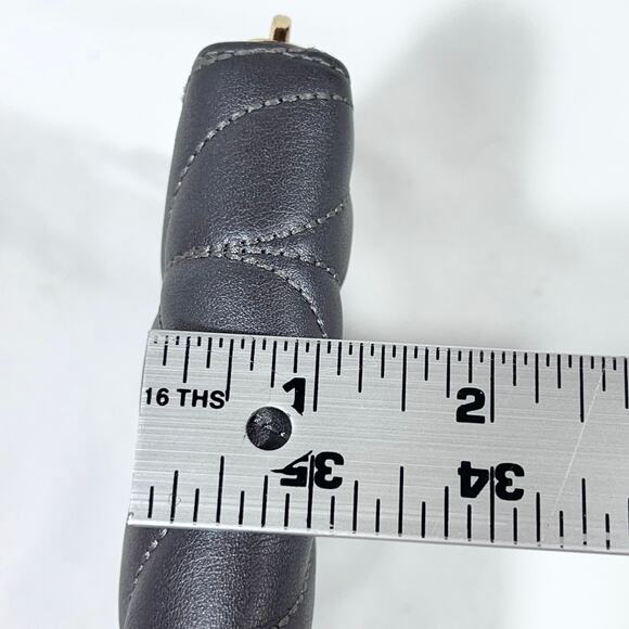 Kate Spade Briar Lane Quilted Leather Neda Zip Around Wallet Grey Keychain Used - Picture 9 of 10